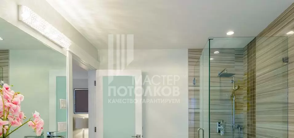 санузел с душем в стиле минимализм