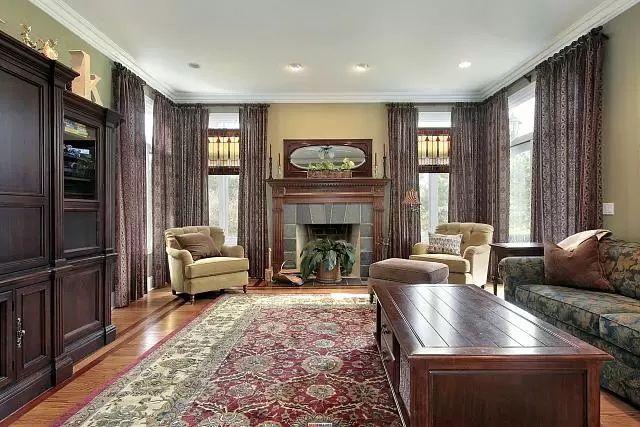 стильный ретро интерьер в гостиной