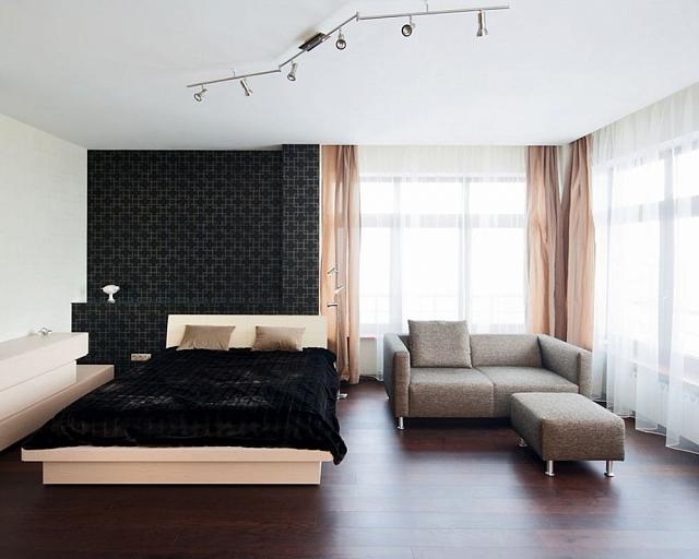 комната отдыха с угловым диваном